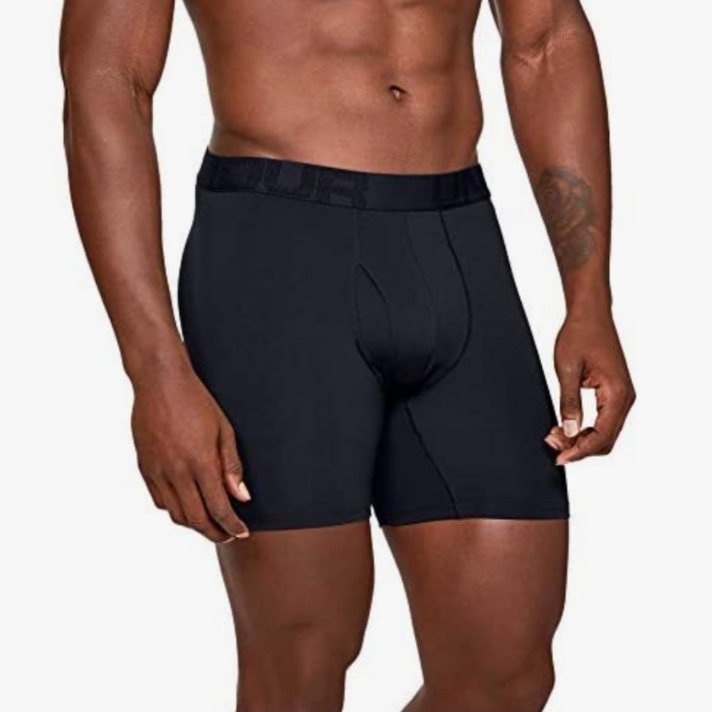 💖MEGA SALE💖Under Armour 2 Pack BoxerJock 6-in Navy Grey Men's 1330637 408 - Picture 3 of 11